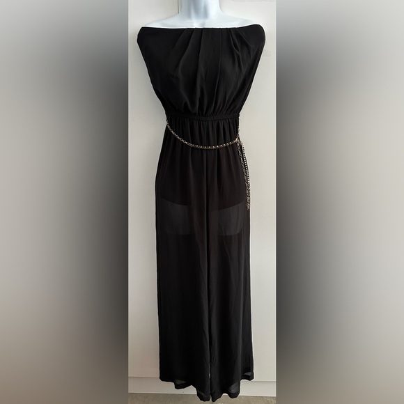 IRIS New York Strapless Black Jumpsuit NWOT - Picture 2 of 7